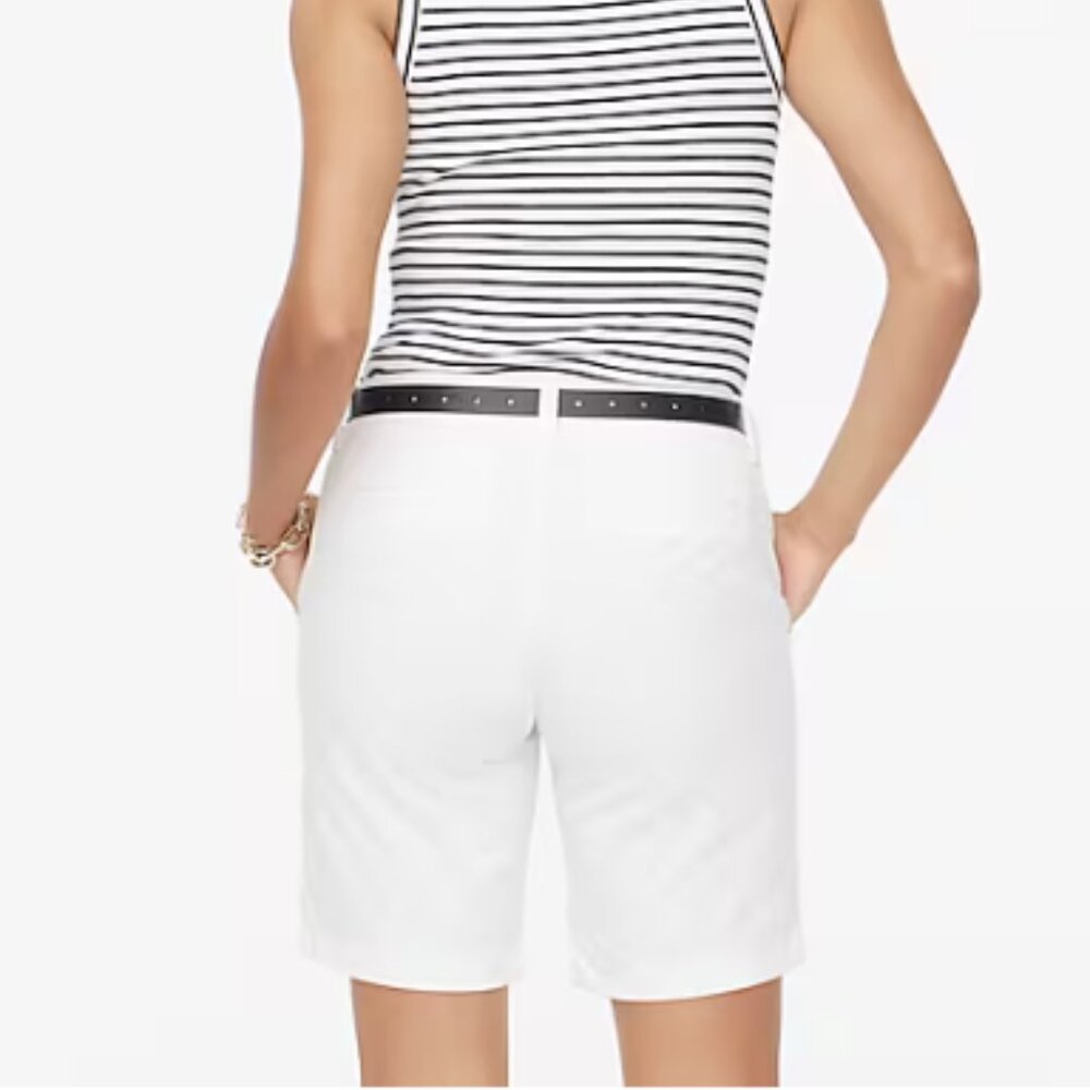 J.Crew 9" Frankie Bermuda Chino Short-White - Picture 5 of 12